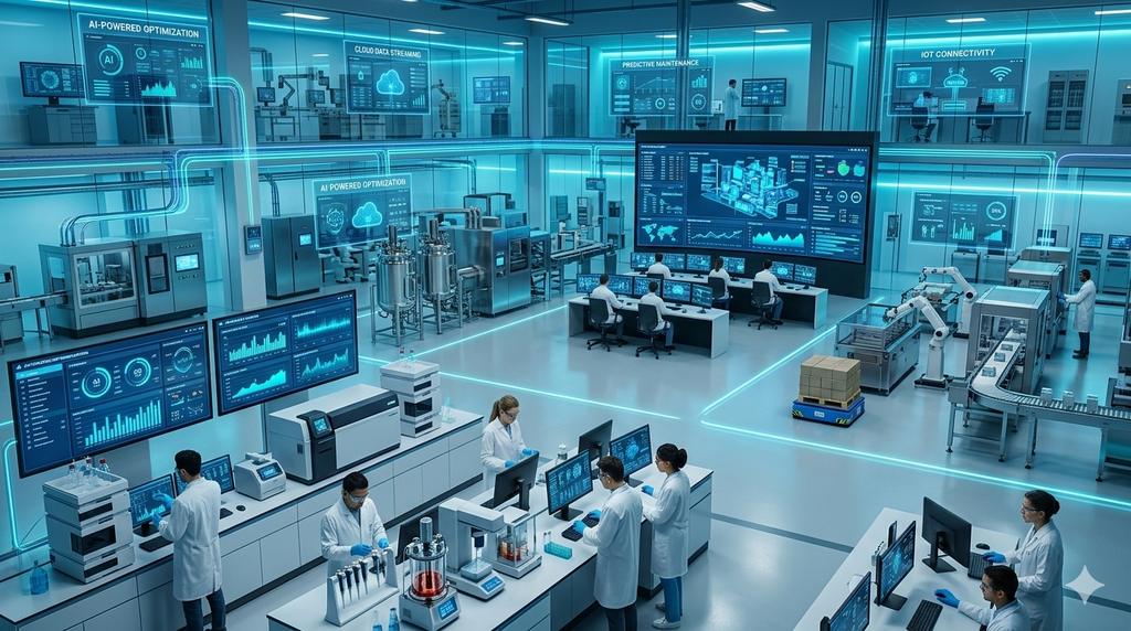 Connected laboratory and plant floor with live process dashboards