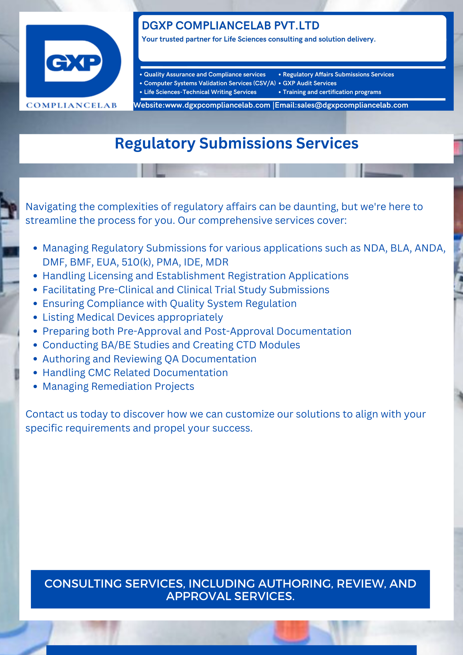 DGXP_ GXP Regulatory Submissions Services
